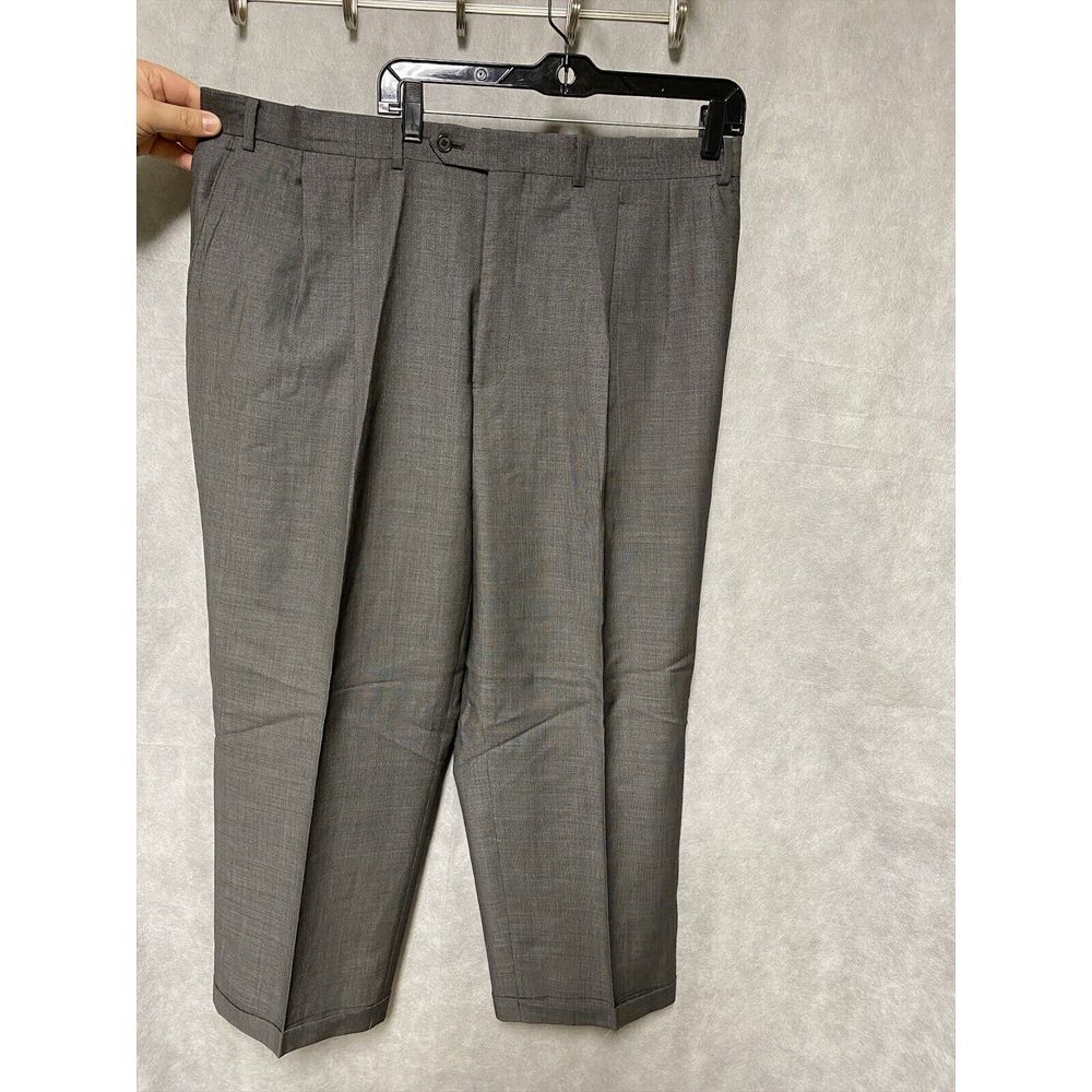 Ralph Lauren Suit Men 44R Gray 2B Wool Career Office Pants Business 40X28 Luxury - Picture 12 of 16